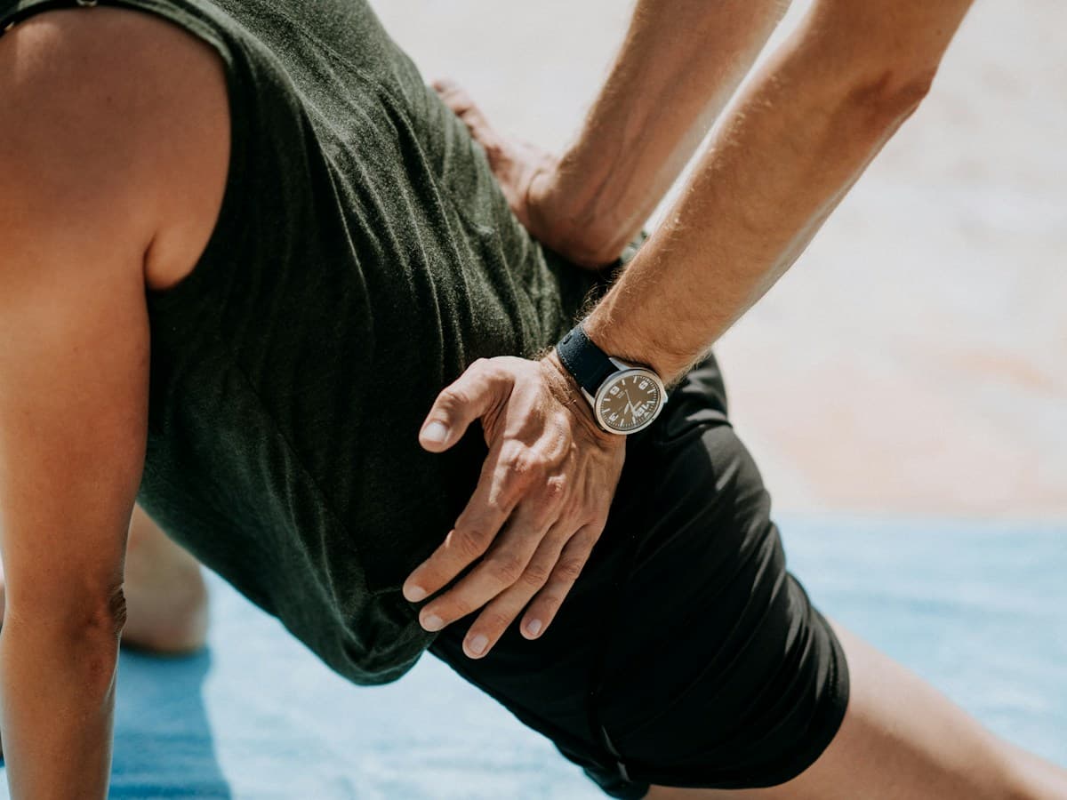 Gentle upper-back and core support work on a therapy mat